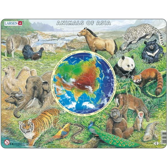 Ázsia állatvilága / Animals of Asia angol nyelvű Lap puzzle